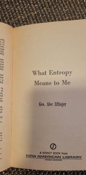 Vintage Science Fiction 1973 Trade PB book What Entropy Means to Me - Picture 4 of 4